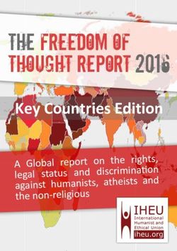 Key Countries Edition - Freedom of Thought Report