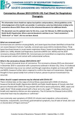 Coronavirus disease 2019 (COVID-19): Fact Sheet for Respiratory Therapists - Canadian ...
