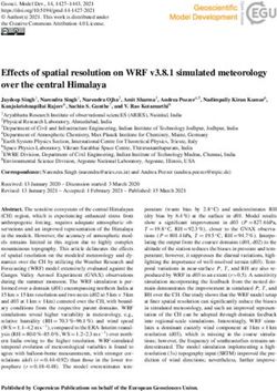 Effects of spatial resolution on WRF v3.8.1 simulated meteorology over the central Himalaya - GMD