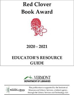 Red Clover Book Award 2020 - 2021 EDUCATOR'S RESOURCE GUIDE - Vermont.gov