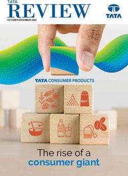 THE RISE OF A CONSUMER GIANT - OCTOBER-DECEMBER 2020