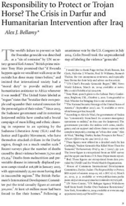 Responsibility to Protect or Trojan Horse? The Crisis in Darfur and Humanitarian Intervention after Iraq