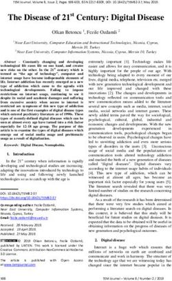 The Disease of 21st Century: Digital Disease - TEM JOURNAL