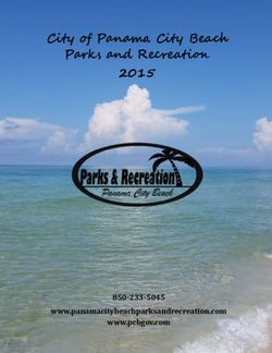 City of Panama City Beach Parks and Recreation 2015 - 850-233-5045 www.panamacitybeachparksandrecreation.com www.pcbgov.com