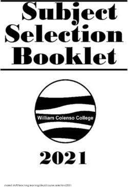Subject Selection Booklet 2021