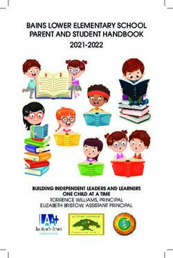 BAINS LOWER ELEMENTARY SCHOOL PARENT AND STUDENT HANDBOOK 2021-2022 - BUILDING INDEPENDENT LEADERS AND LEARNERS ONE CHILD AT A TIME