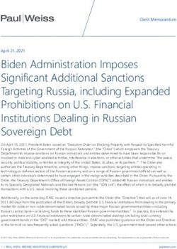 Biden Administration Imposes Significant Additional Sanctions Targeting Russia, including Expanded Prohibitions on U.S. Financial Institutions ...