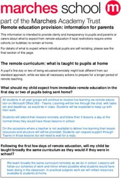 Remote education provision: information for parents - The Marches School