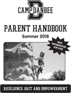 PARENT HANDBOOK Summer 2018 - Resilience, Grit and Empowerment - Camp Danbee