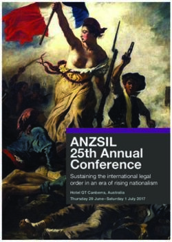 ANZSIL 25th Annual Conference - Sustaining the international legal order in an era of rising nationalism - Australian and New Zealand ...