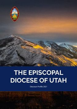 THE EPISCOPAL DIOCESE OF UTAH - Diocesan Profile 2021