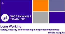 Lone Working: Safety, security and wellbeing in unprecedented times Nicole Vazquez - IOSH