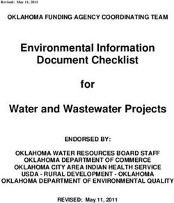 Environmental Information Document Checklist Water and Wastewater Projects