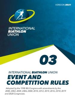 EVENT AND COMPETITION RULES - INTERNATIONAL BIATHLON UNION