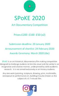 SPOKE 2020 ART DOCUMENTARY COMPETITION PRIZES £200 £100 £50 (X2) - ST MARY'S SCHOOL ASCOT