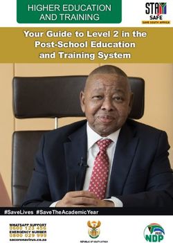 HIGHER EDUCATION AND TRAINING - Your Guide to Level 2 in the Post-School Education and Training System - South African Government