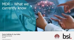 MDR - What we currently know - Suzie Halliday & Jay Katta BSI Medical Devices April 2020