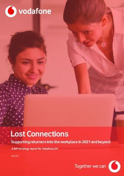 Lost Connections Supporting returners into the workplace in 2021 and beyond - A WPI Strategy report for Vodafone UK - Vodafone UK News Centre