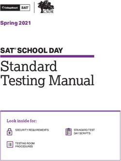Standard Testing Manual - SAT SCHOOL DAY Spring 2021 - CT.gov