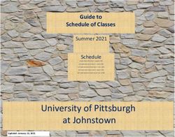 University of Pittsburgh at Johnstown - Guide to Schedule of Classes - Pitt-Johnstown