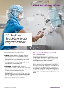 GB Health and Social Care Sector - Risk Management and Insurance - briefing in response to COVID-19 - Willis Towers Watson