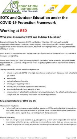 EOTC and Outdoor Education under the COVID-19 Protection Framework Working at RED