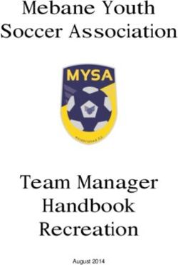 Mebane Youth Soccer Association - Team Manager Handbook Recreation August 2014
