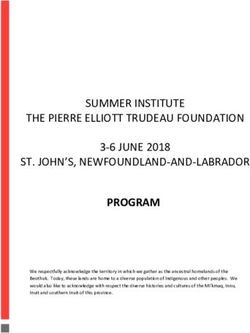SUMMER INSTITUTE THE PIERRE ELLIOTT TRUDEAU FOUNDATION 3-6 JUNE 2018 ST. JOHN'S, NEWFOUNDLAND-AND-LABRADOR - Fondation Trudeau