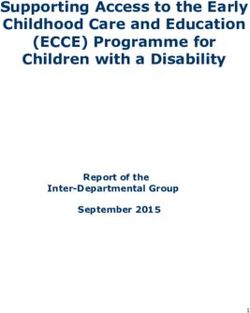 Supporting Access to the Early Childhood Care and Education (ECCE) Programme for Children with a Disability - Report of the Inter-Departmental ...