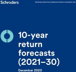 10-year return forecasts (2021-30) - December 2020 - Marketing material for professional investors and advisers only - Schroders