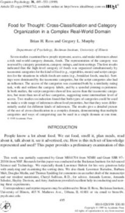 Food for Thought: Cross-Classification and Category Organization in a Complex Real-World Domain