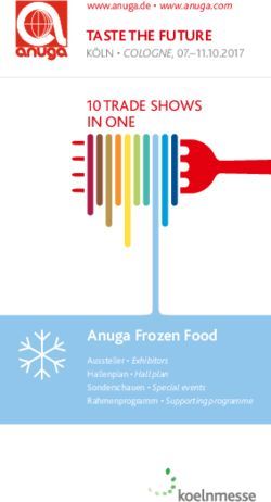 10 TRADE SHOWS IN ONE - Anuga Frozen Food