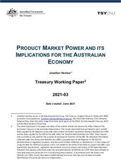 PRODUCT MARKET POWER AND ITS IMPLICATIONS FOR THE AUSTRALIAN ECONOMY - Treasury