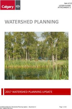 WATERSHED PLANNING - 2017 WATERSHED PLANNING UPDATE - Meetings
