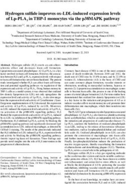 Hydrogen sulfide improves ox LDL induced expression levels of Lp PLA2 in THP 1 monocytes via the p38MAPK pathway