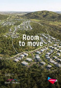 Room to move - elliotsprings.com.au 1800 881 091 - Lendlease Communities