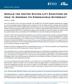 Should the United States Lift Sanctions on Iran to Address Its Coronavirus Outbreak?