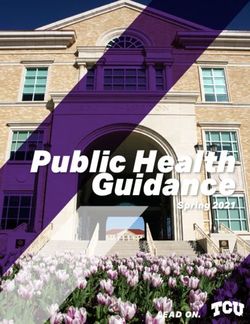 Public Health Guidance - Spring 2021 - Texas Christian University