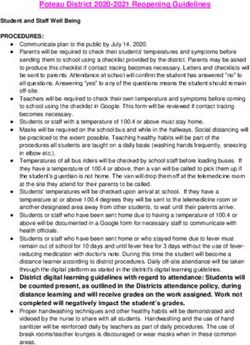 Poteau District 2020-2021 Reopening Guidelines - Poteau Public Schools