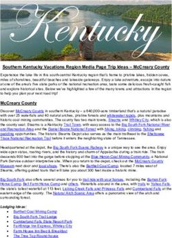 SOUTHERN KENTUCKY VACATIONS REGION MEDIA PAGE TRIP IDEAS - MCCREARY COUNTY - KENTUCKY TOURISM