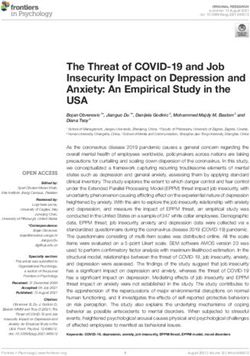 The Threat of COVID-19 and Job Insecurity Impact on Depression and Anxiety: An Empirical Study in the - USA