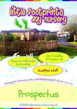 Prospectus ity with an OUTSTANDING QUALITY of care (Ofsted 2013) - Little Footprints Day Nursery
