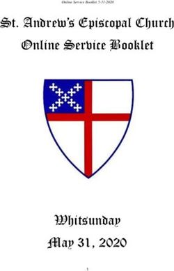 St. Andrew's Episcopal Church Online Service Booklet - Whitsunday May 31, 2020