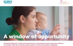 A window of opportunity - Understanding the needs and experiences of pregnant women and new mothers in contact with the criminal justice system in ...