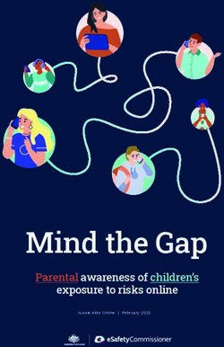 Mind the Gap Parental awareness of children's exposure to risks online - Aussie Kids Online | February 2022 - eSafety Commissioner