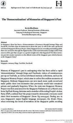 The 'Democratization' of Memories of Singapore's Past - Brill