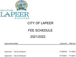 CITY OF LAPEER FEE SCHEDULE - 2021/2022 Approve/Amended