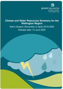 Climate and Water Resources Summary for the Wellington Region - Warm Season (November to April) 2019-2020 Release date: 10 June 2020 - Greater ...