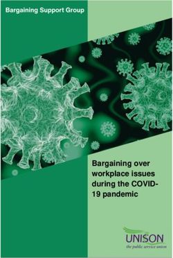 Bargaining over workplace issues during the COVID- 19 pandemic - Unison