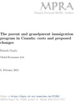 MPRA The parent and grandparent immigration program in Canada: costs and proposed changes